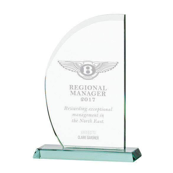 Jade Impulse Wave Glass Award (2 Sizes to choose from)