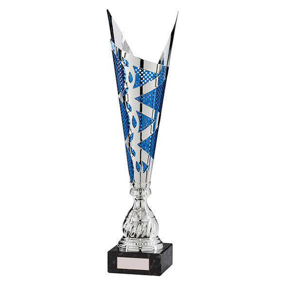 Nebula Laser Cut Cup Silver & Blue (2 Sizes to choose from)
