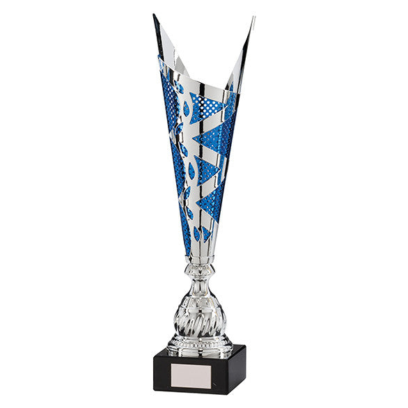 Nebula Laser Cut Cup Silver & Blue (2 Sizes to choose from)