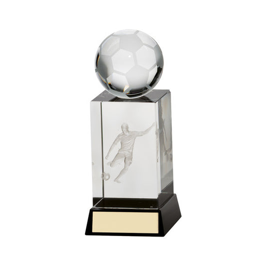 SCR16219A 145mm Sterling Football Crystal Award