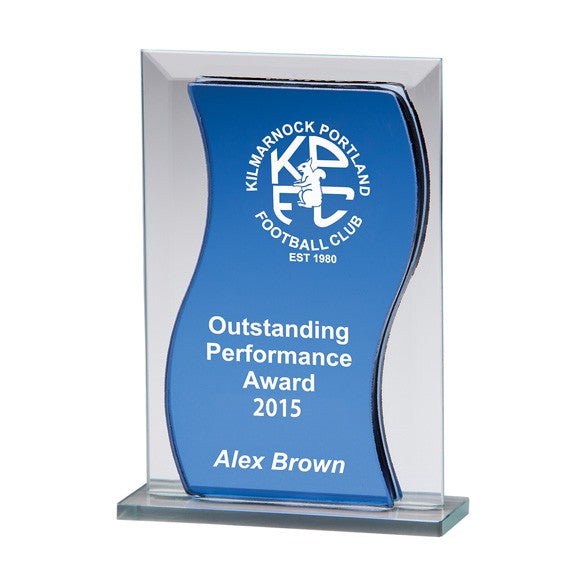 Azzuri Wave Mirror Glass Award (3 Sizes to choose from)